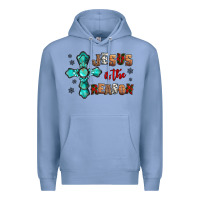 Colony Blue jesus is the reason for this season christmas Premium Hoodie - Jasminsmagicworld