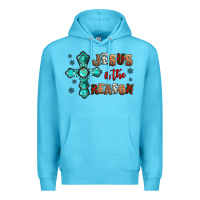 Ocean Blue jesus is the reason for this season christmas Premium Hoodie - Jasminsmagicworld