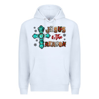White jesus is the reason for this season christmas Premium Hoodie - Jasminsmagicworld