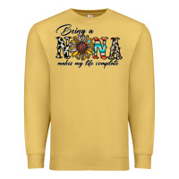 Antique Gold being nana makes my life complate Premium Sweatshirt - CowhideDigitalArt