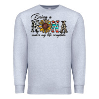 Heather Grey being nana makes my life complate Premium Sweatshirt - CowhideDigitalArt