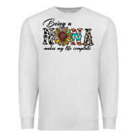 Oatmeal Heather being nana makes my life complate Premium Sweatshirt - CowhideDigitalArt