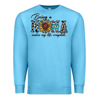 Ocean Blue being nana makes my life complate Premium Sweatshirt - CowhideDigitalArt