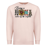 Pale Pink being nana makes my life complate Premium Sweatshirt - CowhideDigitalArt