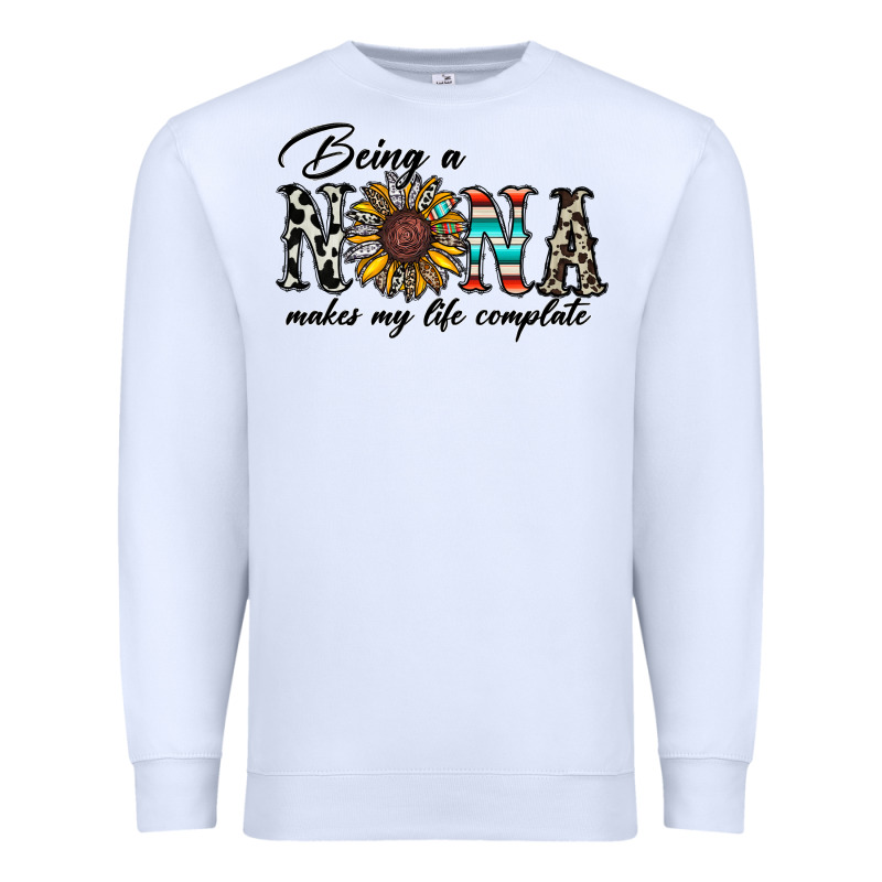 Being Nana Makes My Life Complate Premium Sweatshirt by CowhideDigitalArt | Teevron
