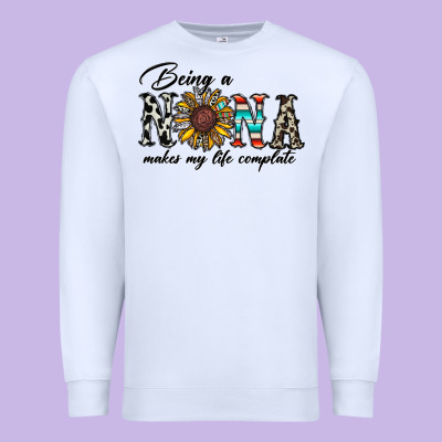 Being Nana Makes My Life Complate Premium Sweatshirt Designed By Cowhidedigitalart