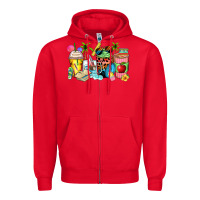 Red summer teacher coffee cups Zipper Hoodie - Zillion Design Studio