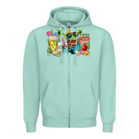 Seafoam summer teacher coffee cups Zipper Hoodie - Zillion Design Studio