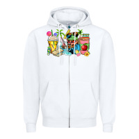 Summer Teacher Coffee Cups Zipper Hoodie | Teevron