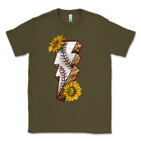 Army Green sport baseball  lightning bolt Classic Tee - texasbilliewilder