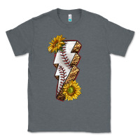 Charcoal Heather sport baseball  lightning bolt Classic Tee - texasbilliewilder