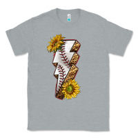 Heather Grey sport baseball  lightning bolt Classic Tee - texasbilliewilder