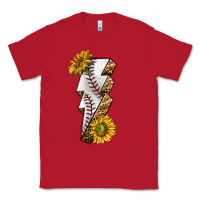 Red sport baseball  lightning bolt Classic Tee - texasbilliewilder
