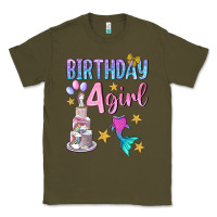 Army Green birthday girl 4 Classic Tee - BundleAndBundleShop