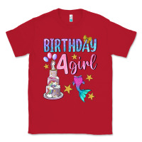 Red birthday girl 4 Classic Tee - BundleAndBundleShop