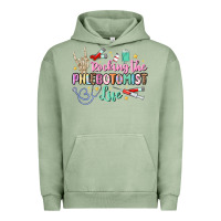 Pigment Oil Green rocking the phlebotomist life Urban Hoodie - MaliasSmallBusiness