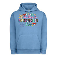 Pigment Pebble Blue rocking the phlebotomist life Urban Hoodie - MaliasSmallBusiness
