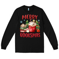 Black merry booksmas Long Sleeve Tee - MaliasSmallBusiness