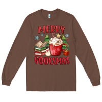 Chestnut merry booksmas Long Sleeve Tee - MaliasSmallBusiness