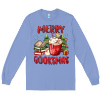 Colony Blue merry booksmas Long Sleeve Tee - MaliasSmallBusiness