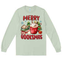 Matcha merry booksmas Long Sleeve Tee - MaliasSmallBusiness
