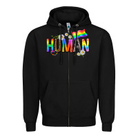 Black human with daisies Zipper Hoodie - texasbilliewilder