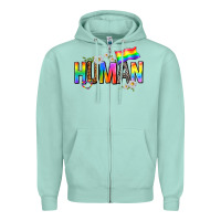 Human With Daisies Zipper Hoodie | Teevron