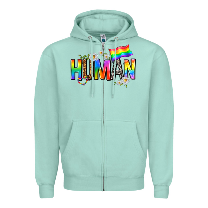 Human With Daisies Zipper Hoodie by texasbilliewilder | Teevron