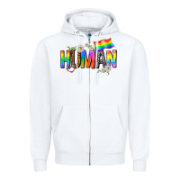 White human with daisies Zipper Hoodie - texasbilliewilder