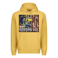 Antique Gold Western Reel Cool Dad Bass Premium Hoodie - LillyAllenDesigns