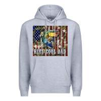 Heather Grey Western Reel Cool Dad Bass Premium Hoodie - LillyAllenDesigns