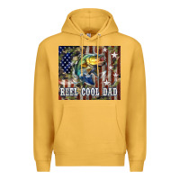 Mustard Western Reel Cool Dad Bass Premium Hoodie - LillyAllenDesigns
