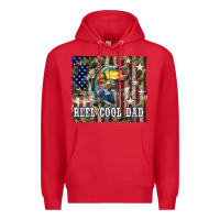 Red Western Reel Cool Dad Bass Premium Hoodie - LillyAllenDesigns