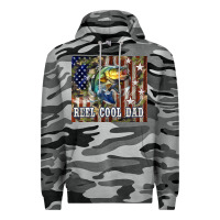 Slate Camo Western Reel Cool Dad Bass Premium Hoodie - LillyAllenDesigns