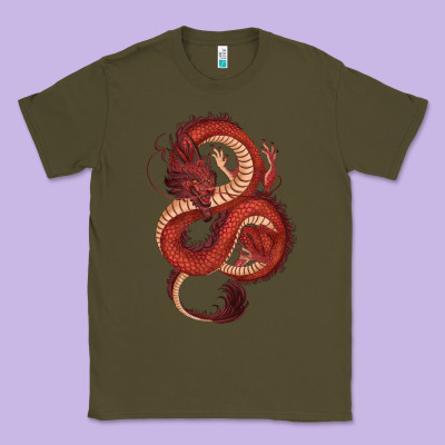 Red Dragon Classic Tee Designed By Ranaportraitstore