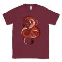 Burgundy red dragon Classic Tee - RanaPortraitStore