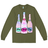 Army Green pop clink fizz champagne bubbly Long Sleeve Tee - MaliasSmallBusiness