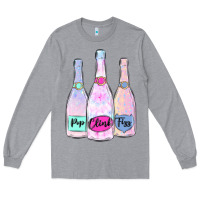 Heather Grey pop clink fizz champagne bubbly Long Sleeve Tee - MaliasSmallBusiness