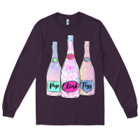 Plum pop clink fizz champagne bubbly Long Sleeve Tee - MaliasSmallBusiness