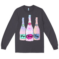 Smoke pop clink fizz champagne bubbly Long Sleeve Tee - MaliasSmallBusiness