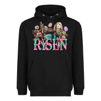 Black He is risen Easter Day Heavyweight Hoodie - CowGirlArtShop