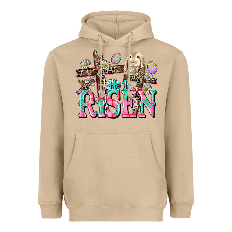 He Is Risen Easter Day Heavyweight Hoodie by CowGirlArtShop | Teevron
