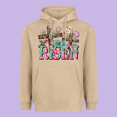 He Is Risen Easter Day Heavyweight Hoodie Designed By Cowgirlartshop
