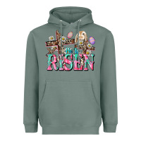 Sage He is risen Easter Day Heavyweight Hoodie - CowGirlArtShop