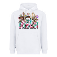 White He is risen Easter Day Heavyweight Hoodie - CowGirlArtShop