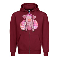 Balerina Pig With Tutu Zipper Hoodie | Teevron