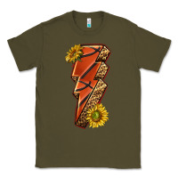 Army Green sport basketball lightning bolt Classic Tee - texasbilliewilder