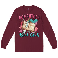 Burgundy romantasy book club Long Sleeve Tee - MaliasSmallBusiness