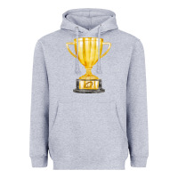 Heather Grey throphy cup Heavyweight Hoodie - FaDigitalArtStudio