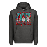 Charcoal Heather merry christmas gnomes Premium Hoodie - BarkalooDesign